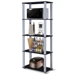 Tangkula 5-Tier Storage Rack Display Shelves Bookshelf For Home Office -Tangkula GUEST cc92aceb 5c8f 461d b7bd 3aa67306686b