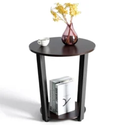 Tangkula 2-Tier Industrial Round End Table Metal Sofa Side Table W/ Storage Shelf 20 Tangkula 2-Tier Industrial Round End Table Metal Sofa Side Table W/ Storage Shelf -Tangkula GUEST cd8c0b3f 9f15 4d27 afe0 edf5708d172f