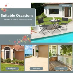 Tangkula 3PCS Patio Bistro Set Folding Wicker Chairs & Table Outdoor Patio Furniture Set -Tangkula GUEST cefad147 82d5 4e33 9885 50551b93f49b