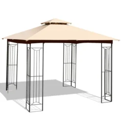 Tangkula 2-Tiers 10'x10' Outdoor Canopy Gazebo Heavy-Duty Steel Frame Party Patio Large Canopy L-Shaped Gazebo Beige/Grey 16 Tangkula 2-Tiers 10'x10' Outdoor Canopy Gazebo Heavy-Duty Steel Frame Party Patio Large Canopy L-Shaped Gazebo Beige/Grey -Tangkula GUEST cf2d8c46 5b7b 44aa 821d 23bc867592a9