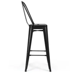 Tangkula Set Of 4 Bar Stools 30" Height Stackable Patio Dining Chairs -Tangkula GUEST cfff388d 5dd6 4980 b6fd 31cd588ccdf7