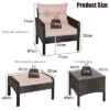 Tangkula 5-Piece Patio Rattan Conversation Set Cushioned Sofas And Ottoman Set With Table -Tangkula GUEST d0360514 d3e2 41fb 92a3 0bfe0a85d967