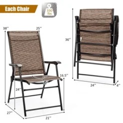 Tangkula Caming Chair Outdoor Folding Chair Garden Yard W/Armrest & Backrest -Tangkula GUEST d222c679 557c 48b7 8f8e 27b07ca26cbd