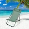 Tangkula 2 PCS Beach Chair Lounger Reclining Folding Chair W/3-Position Adjustable Backrest Blue/Orange/Green -Tangkula GUEST d2bc81c9 5791 4e86 a74e 64528648937c