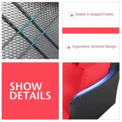 Tangkula Patio Rattan Daybed With 4 Pillows Cushioned Sofa For Outdoor 22 Tangkula Patio Rattan Daybed With 4 Pillows Cushioned Sofa For Outdoor -Tangkula GUEST d347f78c 8d98 4b31 a021 69557cd44593