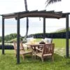 Tangkula Outdoor Retractable Pergola 10 X 10ft Patio Pergola Gazebo Sun Shade Shelter Canopy W/Heavy Duty Steel Frame For Beach -Tangkula GUEST d37ee6f0 608f 407a 85c8 6bbbca89072b
