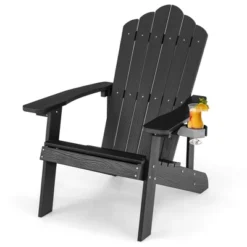 Tangkula Patio HIPS Outdoor Weather Resistant Slatted Chair Adirondack Chair W/ Cup Holder 23 Tangkula Patio HIPS Outdoor Weather Resistant Slatted Chair Adirondack Chair W/ Cup Holder -Tangkula GUEST d3cdeae4 4887 45ef 8ecb 04457c4452f9