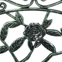 Antique Aluminum Bench Patio Garden Chair Porch Cast For Outdoor Green 11 Antique Aluminum Bench Patio Garden Chair Porch Cast For Outdoor Green -Tangkula GUEST d4995be9 8133 44da b0fe 20f397c3e7b6