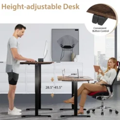 Tangkula 55" Electric Standing Desk Height Adjustable Home Office Table W/ Hook -Tangkula GUEST d4a90883 0557 4211 b8d9 07be15c91253