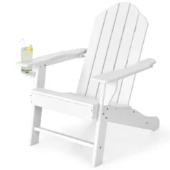Tangkula Adirondack Chair Outdoor With Cup Holde Weather Resistant Lounger Chair For Backyard Garden Patio And Deck Black/Grey/Turquoise/White 21 Tangkula Adirondack Chair Outdoor With Cup Holde Weather Resistant Lounger Chair For Backyard Garden Patio And Deck Black/Grey/Turquoise/White -Tangkula GUEST d4b1af09 3997 4d16 9a9e 9ab1214d214b