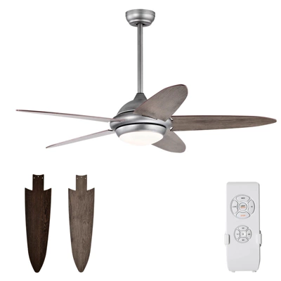 Tangkula 52" Ceiling Fan With Light And Remote Control Indoor Modern Ceiling Fan With Quiet Reversible ETL Motor Black/Silver/White 13 Tangkula 52" Ceiling Fan With Light And Remote Control Indoor Modern Ceiling Fan With Quiet Reversible ETL Motor Black/Silver/White - Image 11