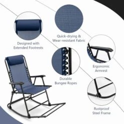 Tangkula 2PCS Patio Folding Rocking Chair Outdoor Portable Lounge Rocker -Tangkula GUEST d7e05986 4c51 4b8e 8dca 3f4de07e1333