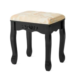 Tangkula Vanity Table Set W/ 360° Rotating Oval Mirror & Drawers Black/White -Tangkula GUEST d86f04c3 63bb 46d0 98fd 85fef2ad208d