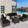 Tangkula Patio Rattan 7PCS Cushioned Chair Set Furniture Set Thick Cushion W/ 50,000 BTU Propane Fire Pit Table For Garden Black/Navy/Red/Turquoise/Off White 1 Tangkula Patio Rattan 7PCS Cushioned Chair Set Furniture Set Thick Cushion W/ 50,000 BTU Propane Fire Pit Table For Garden Black/Navy/Red/Turquoise/Off White -Tangkula GUEST da2115ab e433 4b43 b007 092499a2f2d1