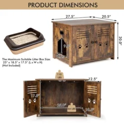 Tangkula Little Cat Box Enclosure Nightstand Cat House W/ Double Doors -Tangkula GUEST da4e838f fdeb 4e4f ba08 b22944d0c342