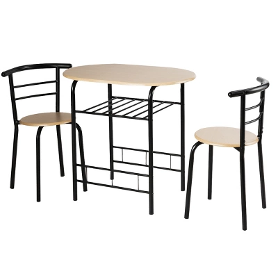 Tangkula 3 PCS Kitchen Dining Set Compact Bistro Pub 2 Chairs & Table 11 Tangkula 3 PCS Kitchen Dining Set Compact Bistro Pub 2 Chairs & Table - Image 9