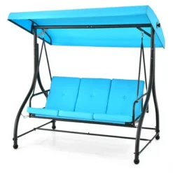 Tangkula 3-Seat Outdoor Converting Patio Swing Glider Adjustable Canopy Porch Swing 23 Tangkula 3-Seat Outdoor Converting Patio Swing Glider Adjustable Canopy Porch Swing -Tangkula GUEST dd0d020e 745e 41e2 8d49 468d70d76d3b