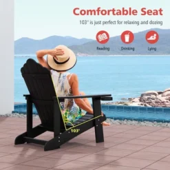 Tangkula Patio HIPS Outdoor Weather Resistant Slatted Chair Adirondack Chair W/ Cup Holder 21 Tangkula Patio HIPS Outdoor Weather Resistant Slatted Chair Adirondack Chair W/ Cup Holder -Tangkula GUEST dd63a04e 5057 42c0 9290 fb19d7c2d505