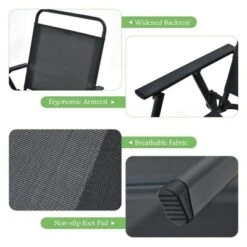 Tangkula 6-Piece Patio Dinning Sets Garden Table Set Outdoor Folding Chairs & Glass Table Set W/ Umbrella Grey -Tangkula GUEST de5eee35 f81a 4b89 90c5 5a1e6cb60a3d