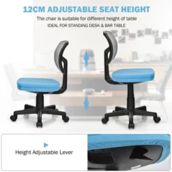 Tangkula Armless Mesh Office Chair Ergonomic Swivel Computer Desk Chair Height Adjustable Task Chair For Adults And Kids -Tangkula GUEST e0075cba 6436 4628 923a bd9ae267c99c