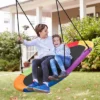 Tangkula 60" Flying Saucer Tree Swing Set Outdoor Oval Swing Adjustable Hanging Ropes For Kids Colorful/Blue/Green/Purple -Tangkula GUEST e1e7cc5e cf18 45b7 94d9 171bf7f837c7
