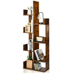 Tangkula 8-Tier Modern Bookshelf Anti-fall Tree Bookcase Storage Rack Suitable For Home & Office Brown/White/Black 13 Tangkula 8-Tier Modern Bookshelf Anti-fall Tree Bookcase Storage Rack Suitable For Home & Office Brown/White/Black -Tangkula GUEST e1efdfe4 f744 482f 9a9a 639f94ade8f9