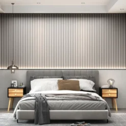 Tangkula Wooden Nightstand With 2 Storage Drawers Accent End Side Table For Bedroom&Living Room