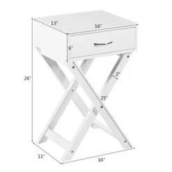 Tangkula Modern Versatile Nightstand X-shape Wooden End Table With Drawer Accent Side Table For Bedroom Black/White 20 Tangkula Modern Versatile Nightstand X-shape Wooden End Table With Drawer Accent Side Table For Bedroom Black/White -Tangkula GUEST e389bf62 1614 41c1 b069 6e2100ef10c3