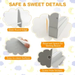 Tangkula 4-Tier Kids Bookshelf Toy Storage Bookcase Rack Wall W/ Anti-toppling Kits -Tangkula GUEST e3f92f3c 3aea 494f 84e7 6be9dc06c3c3