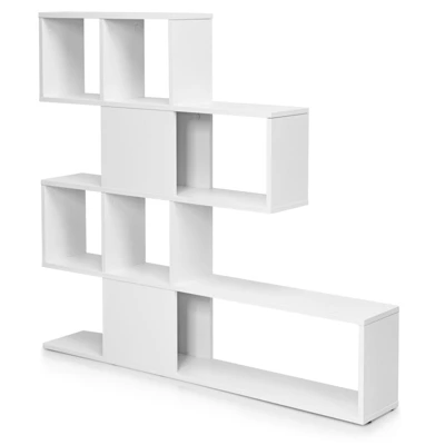 Tangkula 5-Shelf Modern Ladder Corner Bookshelf Display Storage Rack For Home&Office 9 Tangkula 5-Shelf Modern Ladder Corner Bookshelf Display Storage Rack For Home&Office - Image 7