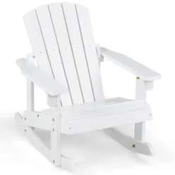 Tangkula Kid Adirondack Rocking Chair Outdoor Solid Wood Slatted Seat Backrest -Tangkula GUEST e9d638c4 42b7 41d1 b7c8 b92452eb6cfb