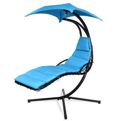 Tangkula Patio Hammock Chair Floating Hanging Chaise Lounge Chair W/ Canopy 11 Tangkula Patio Hammock Chair Floating Hanging Chaise Lounge Chair W/ Canopy - Image 9