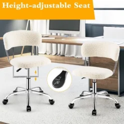 Tangkula Computer Desk Chair Adjustable Office Chair Swivel Vanity Chair -Tangkula GUEST ebdd010b 230f 4a98 a9c5 c3afd47fcb31