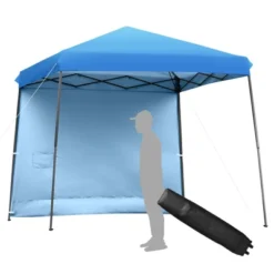 Tangkula 10x10 Ft Pop Up Canopy Tent One Person Set-up Instant Shelter With Central Lock W/ Roll-up Side Wall 22 Tangkula 10x10 Ft Pop Up Canopy Tent One Person Set-up Instant Shelter With Central Lock W/ Roll-up Side Wall -Tangkula GUEST ec377b53 9bae 4e3a 82df 2a2cb309723f
