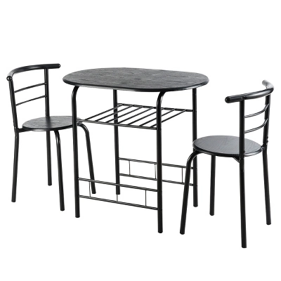 Tangkula 3 PCS Kitchen Dining Set Compact Bistro Pub 2 Chairs & Table 9 Tangkula 3 PCS Kitchen Dining Set Compact Bistro Pub 2 Chairs & Table - Image 7