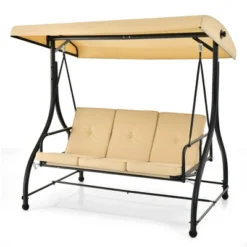 Tangkula 3-Seat Outdoor Converting Patio Swing Glider Adjustable Canopy Porch Swing 21 Tangkula 3-Seat Outdoor Converting Patio Swing Glider Adjustable Canopy Porch Swing -Tangkula GUEST ed9214d3 e697 463e a22b 8681790ae25f