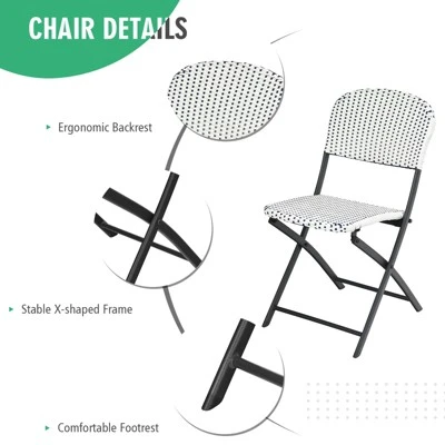 Tangkula 3PCS Patio Rattan Furniture Set Outdoor Chairs & Coffee Table Wicker Bistro Table Set For Balcony Lawn Garden 8 Tangkula 3PCS Patio Rattan Furniture Set Outdoor Chairs & Coffee Table Wicker Bistro Table Set For Balcony Lawn Garden - Image 6