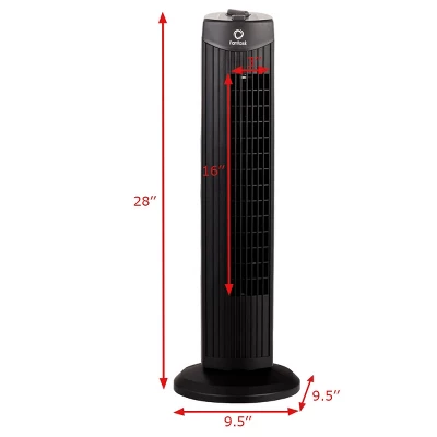 Tangkula 28" Oscillating Tower Fan 3 Wind Outlet Speed Space Cooling 35W 4 Tangkula 28" Oscillating Tower Fan 3 Wind Outlet Speed Space Cooling 35W - Image 3