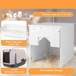 Tangkula Cat Litter Box Enclosure W/ Flip Magnetic Half Door Hidden Litter Box Enclosure -Tangkula GUEST f0a22bdf d7f1 4080 b41b c39d084ef6e9