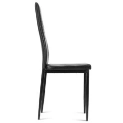 Tangkula Kitchen Set Of 4 Dining Chair PVC Leather Metal Base High Back -Tangkula GUEST f22ecebf a281 4e30 9984 fe3b7ecc073f