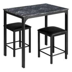 Tangkula 3 Pieces Counter Height Table Set 2 Chairs Bar Dining Room Faux Marble 18 Tangkula 3 Pieces Counter Height Table Set 2 Chairs Bar Dining Room Faux Marble -Tangkula GUEST f2810051 c441 4050 8762 c9697134aa8b