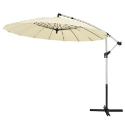 Tangkula 10 FT Patio Offset Hanging Market Umbrella Cantilever Outdoor Umbrella W/Crank & Cross Base -Tangkula GUEST f2b85fa6 77df 4dd7 bceb f38c1cc60d13