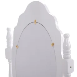 Tangkula White Vanity Mirror Wood Makeup Dressing Table Stool Set White (Mirror, 3 Drawers, Stool) 11 Tangkula White Vanity Mirror Wood Makeup Dressing Table Stool Set White (Mirror, 3 Drawers, Stool) -Tangkula GUEST f337c7f2 588e 40e3 a956 eecaddfc7ac2
