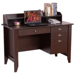 Tangkula Wooden Computer Writing Desk Office Study Table With Drawers Black/Walnut 13 Tangkula Wooden Computer Writing Desk Office Study Table With Drawers Black/Walnut -Tangkula GUEST f4cf3f1b 48a4 4bf1 8532 71cede9e9833
