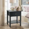 Tangkula End Table Nightstand W/Drawer & Shelf Bedroom Living Room Furniture Black -Tangkula GUEST f52b8d44 8a92 483f a74b 566c7176542e