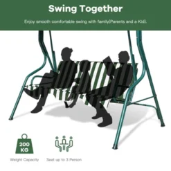 Tangkula 3-Seats Outdoor Glider Hammock With Adjustable Waterproof Canopy Aluminum Frame Patio Swing Chair -Tangkula GUEST f7b887f2 3799 4075 b5a9 d0b14872488b