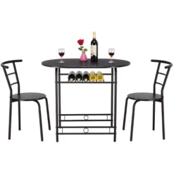 Tangkula 3 PCS Kitchen Dining Set Compact Bistro Pub 2 Chairs & Table 16 Tangkula 3 PCS Kitchen Dining Set Compact Bistro Pub 2 Chairs & Table -Tangkula GUEST f9b1d4fb 51f1 4a34 8a2d 8fd608e201bc