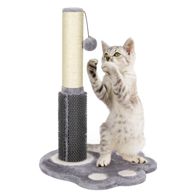 Tangkula 20.5" Tall Cat Scratching Pole With Sisal Rope & 2 Balls Claw Scratcher For Most Cats 3 Tangkula 20.5" Tall Cat Scratching Pole With Sisal Rope & 2 Balls Claw Scratcher For Most Cats