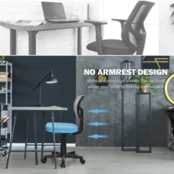 Tangkula Armless Mesh Office Chair Ergonomic Swivel Computer Desk Chair Height Adjustable Task Chair For Adults And Kids -Tangkula GUEST fa9ba015 0195 4f72 87a3 0bef3a852b1d