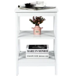Tangkula 3-tier Side Table Nightstand Sofa End Table Storage Display Shelf 23 Tangkula 3-tier Side Table Nightstand Sofa End Table Storage Display Shelf -Tangkula GUEST fc158229 caab 4f6c b899 6d268450b127